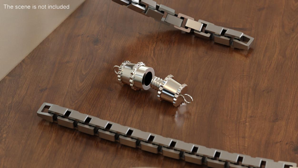 Jewelry Barrel Clasp Silver 3D