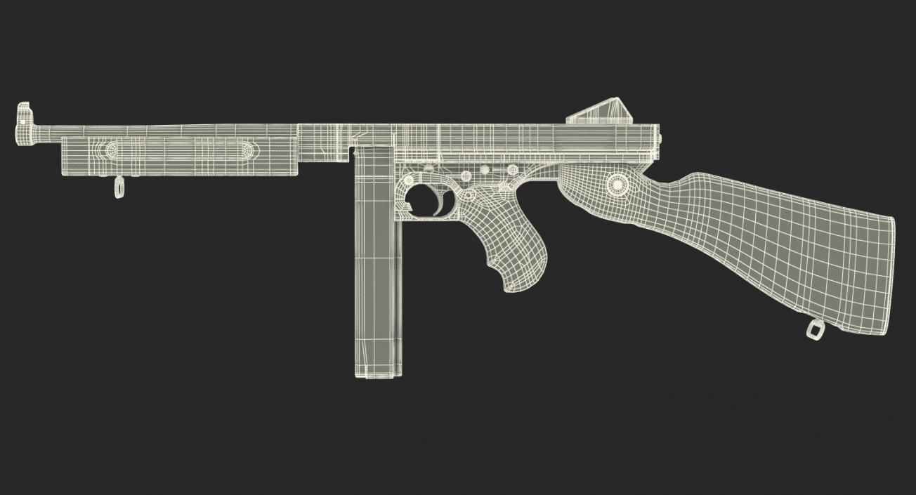 Submachine Gun Thompson M1A1 SMG 3D