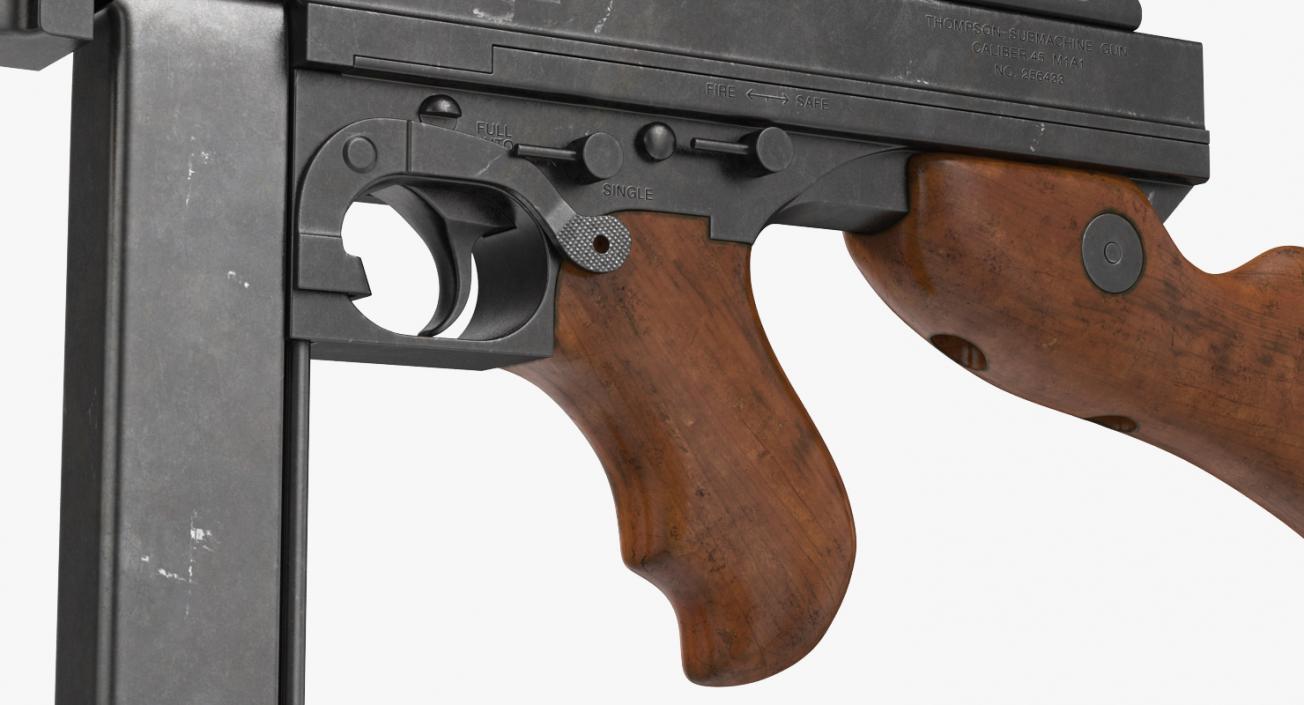 Submachine Gun Thompson M1A1 SMG 3D