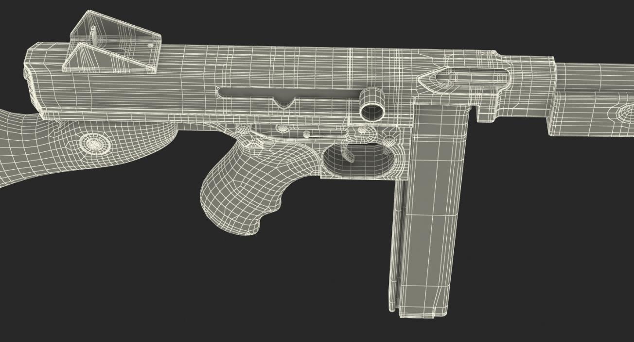 Submachine Gun Thompson M1A1 SMG 3D