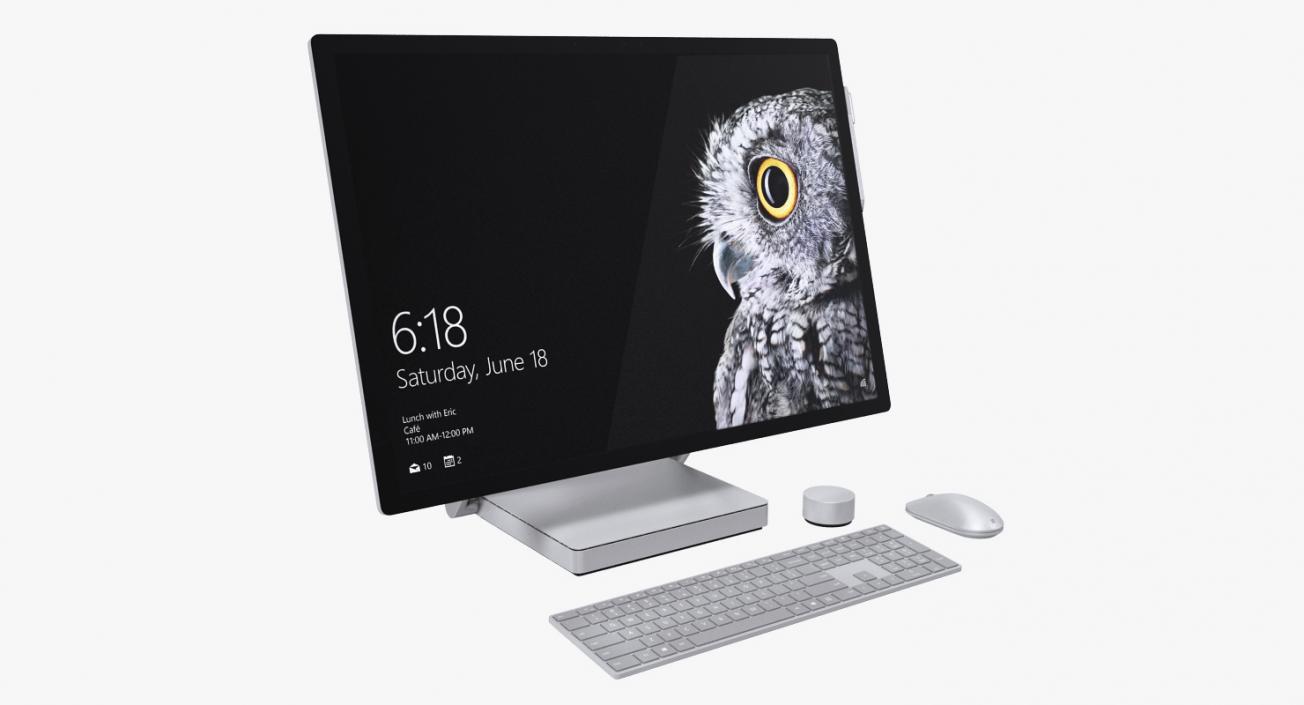 3D All in One PC Microsoft Surface Studio model