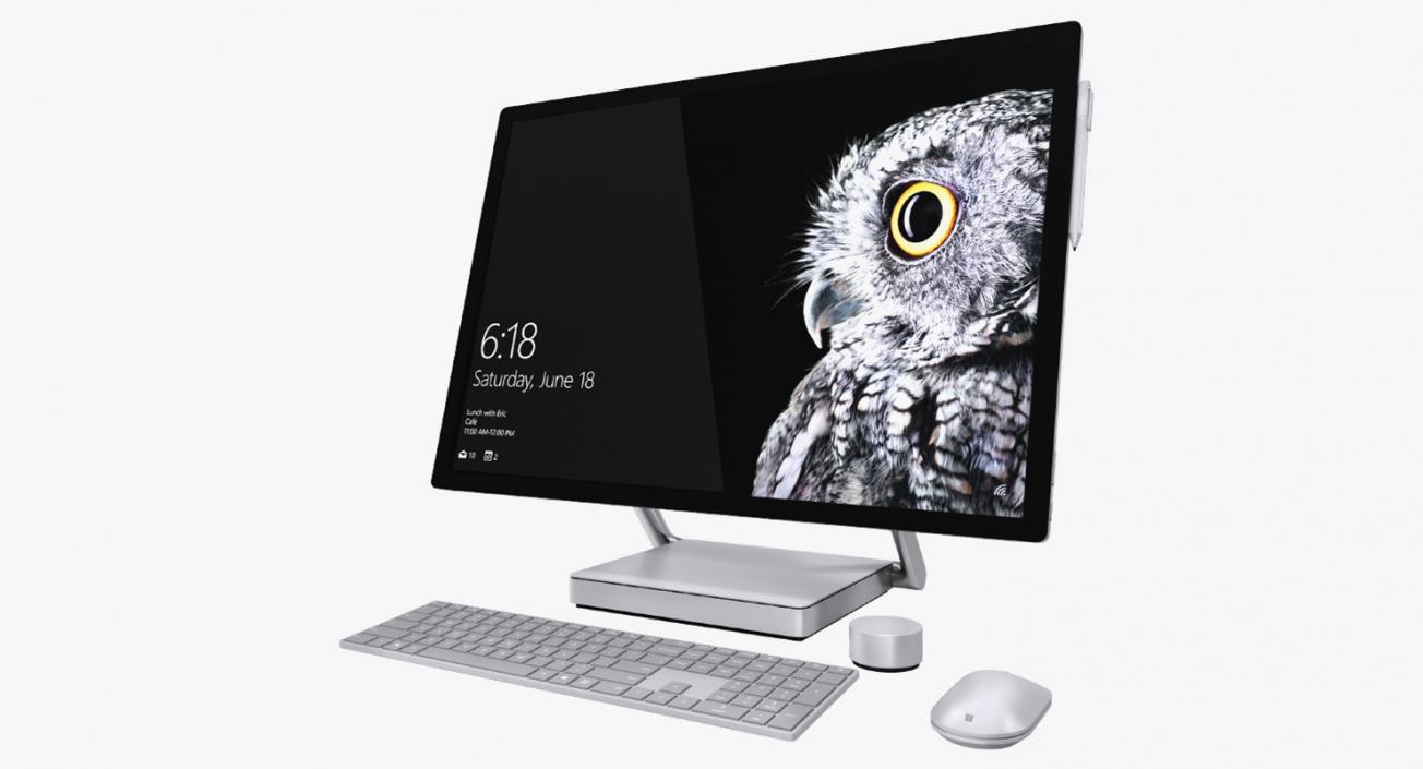 3D All in One PC Microsoft Surface Studio model