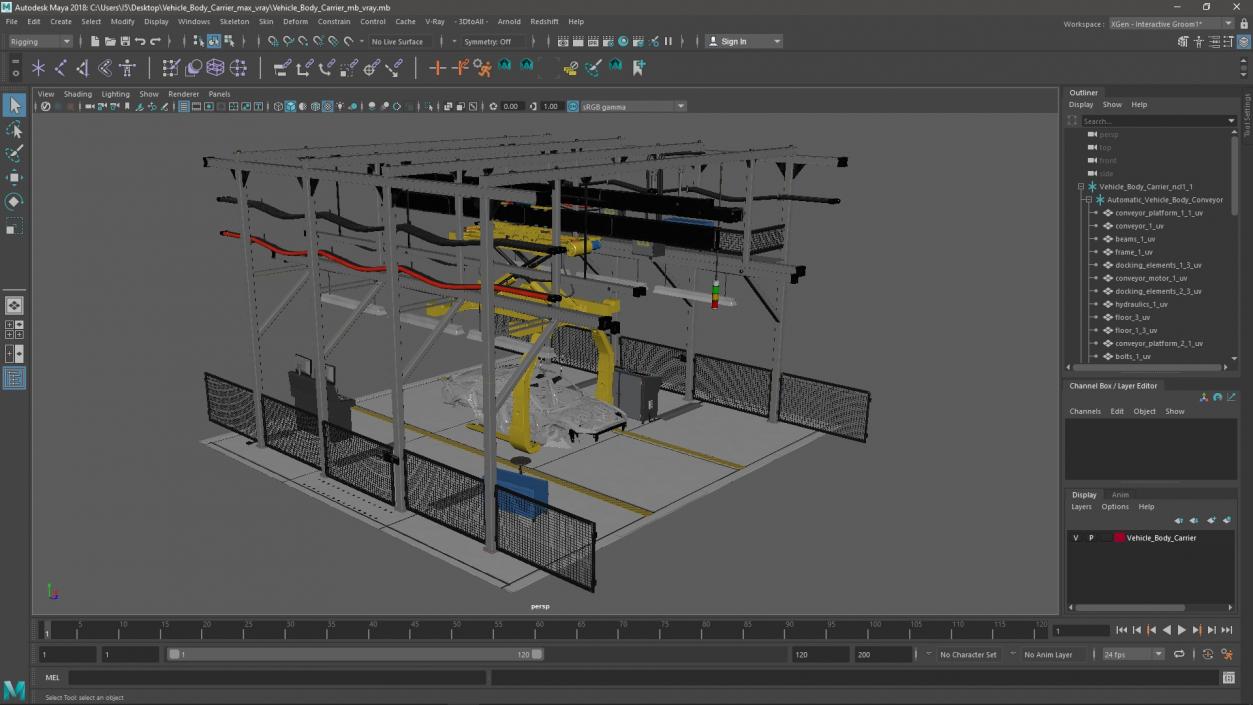 3D model Vehicle Body Carrier