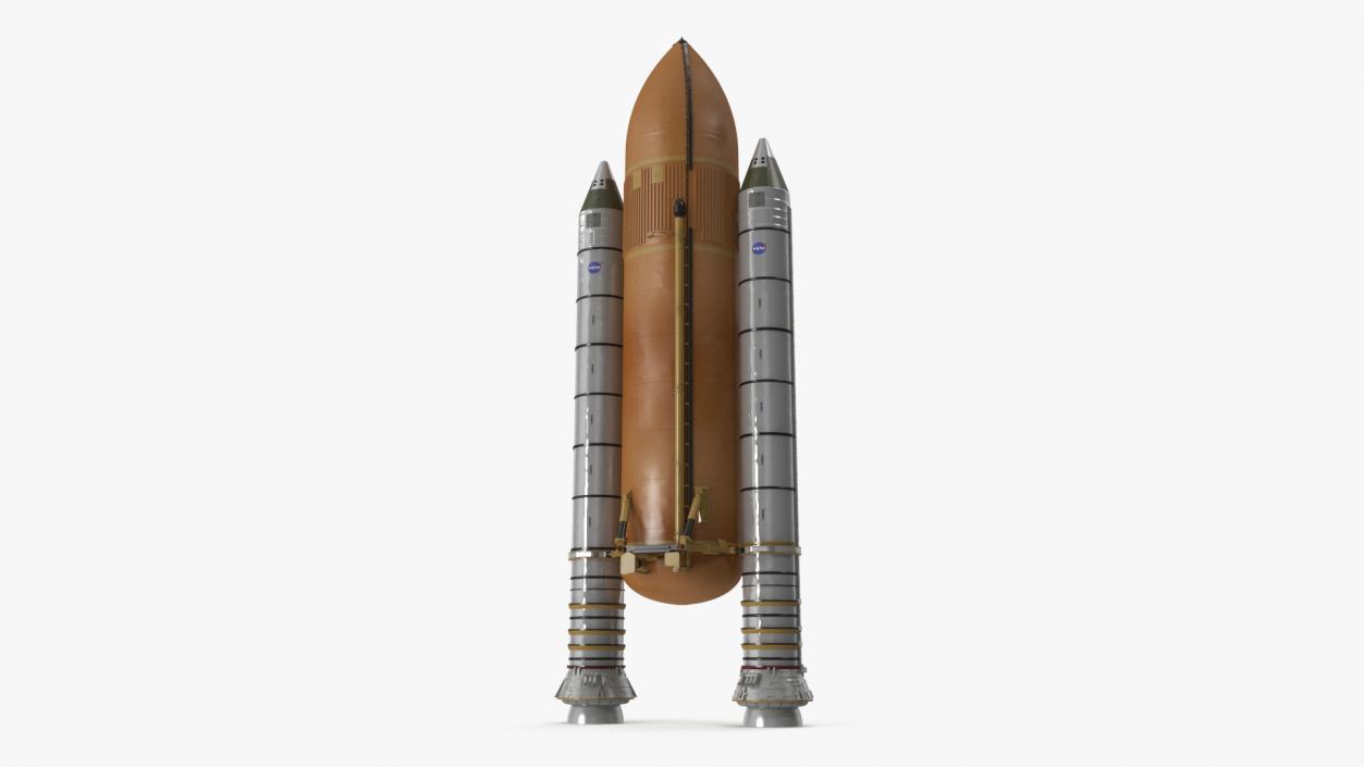 Space Shuttle External Tank and Rocket Boosters 3D