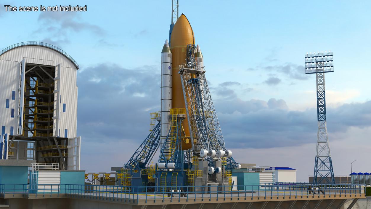 Space Shuttle External Tank and Rocket Boosters 3D