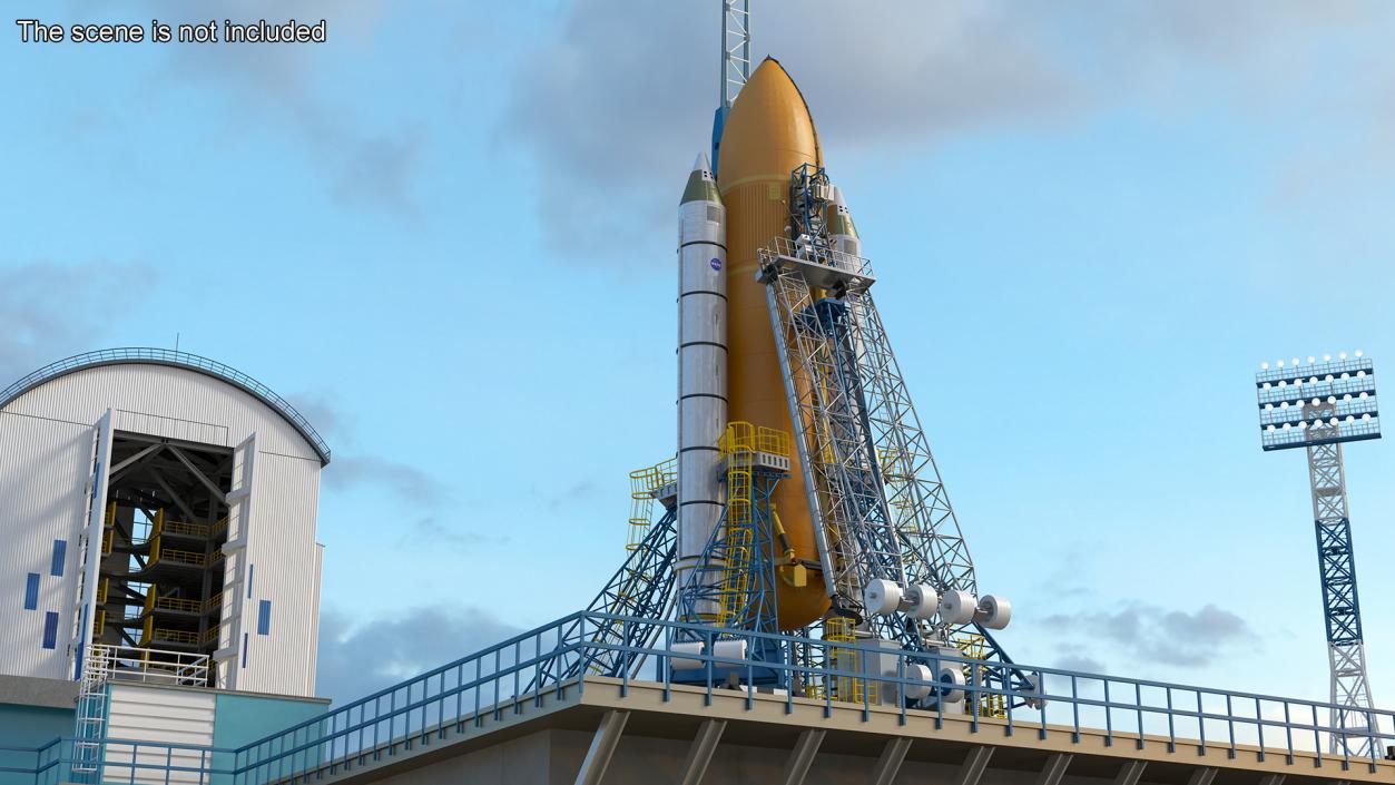 Space Shuttle External Tank and Rocket Boosters 3D