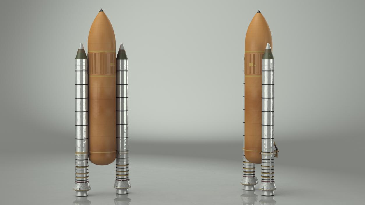 Space Shuttle External Tank and Rocket Boosters 3D