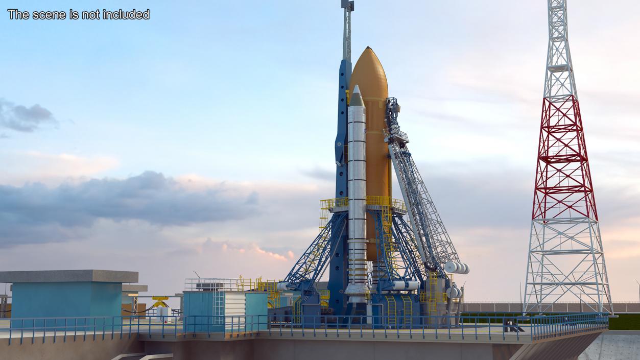 Space Shuttle External Tank and Rocket Boosters 3D