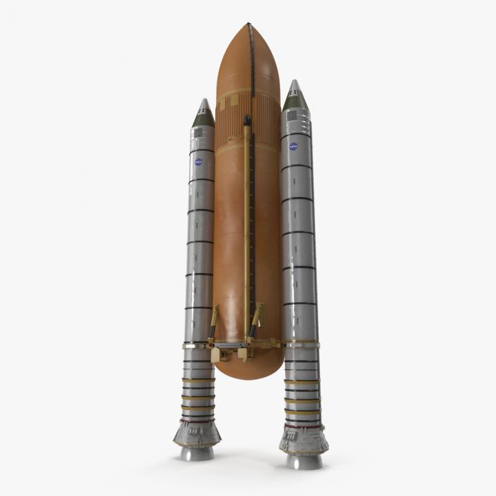 Space Shuttle External Tank and Rocket Boosters 3D