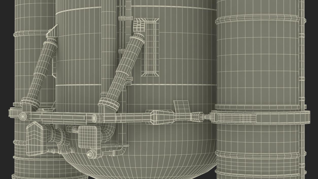 Space Shuttle External Tank and Rocket Boosters 3D