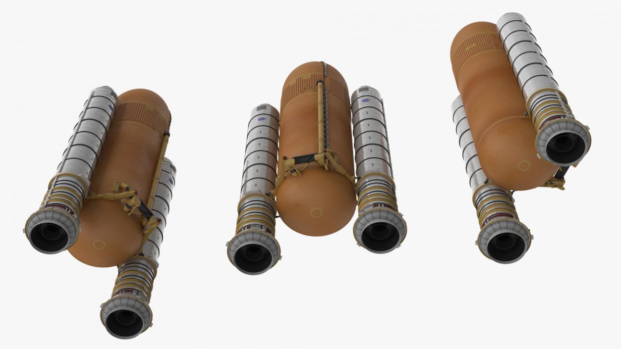 Space Shuttle External Tank and Rocket Boosters 3D