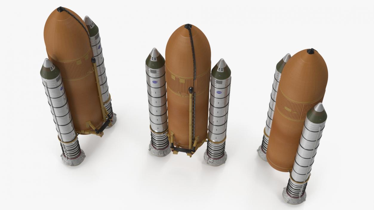 Space Shuttle External Tank and Rocket Boosters 3D