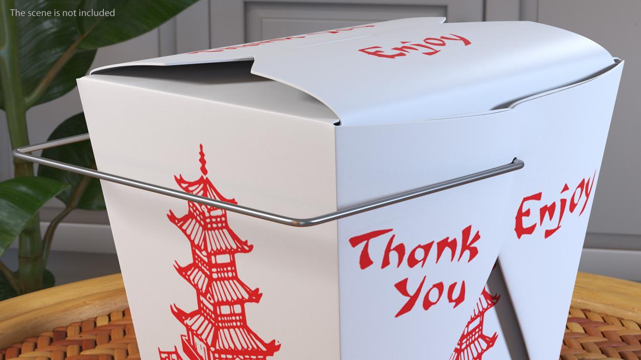 3D Chinese Restaurant Takeout Box 32 Oz