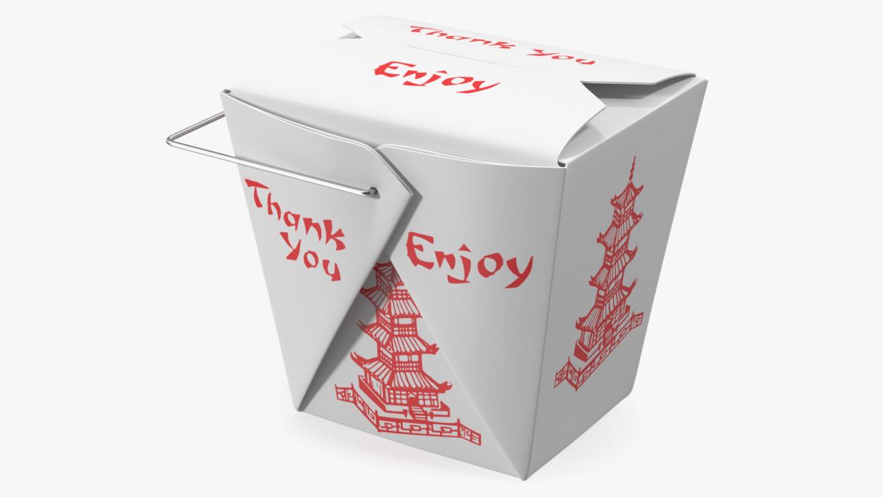 3D Chinese Restaurant Takeout Box 32 Oz