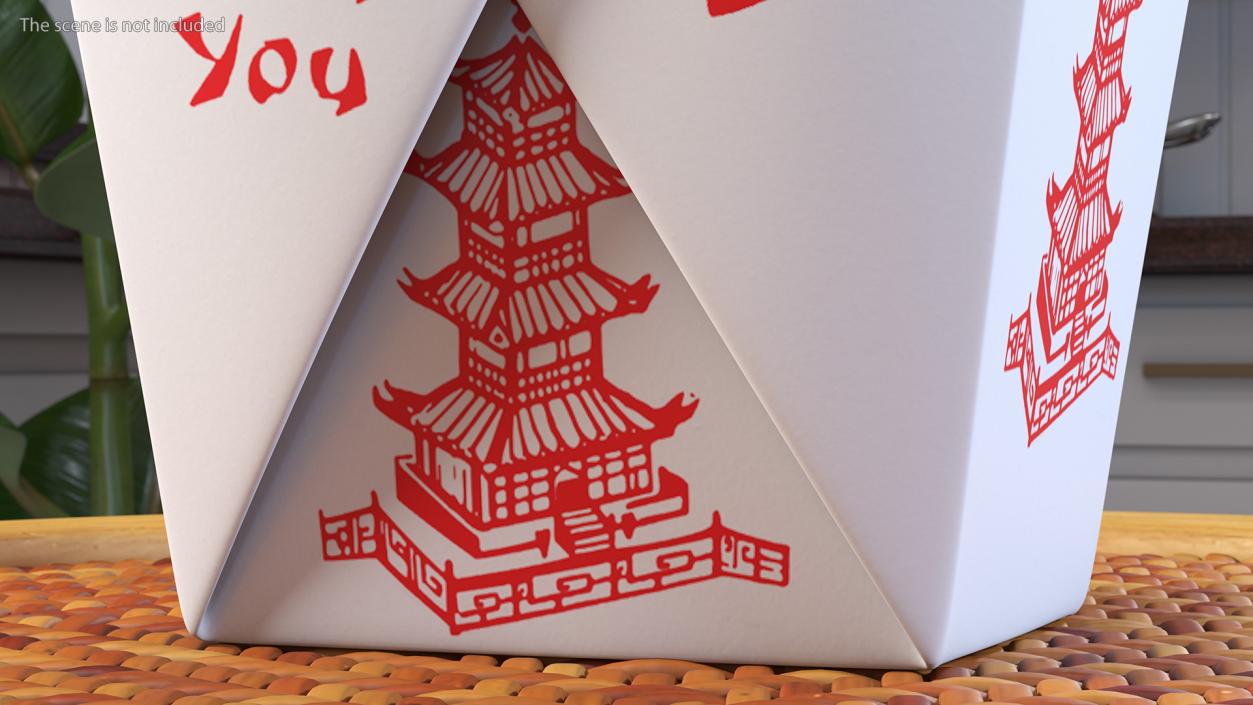 3D Chinese Restaurant Takeout Box 32 Oz