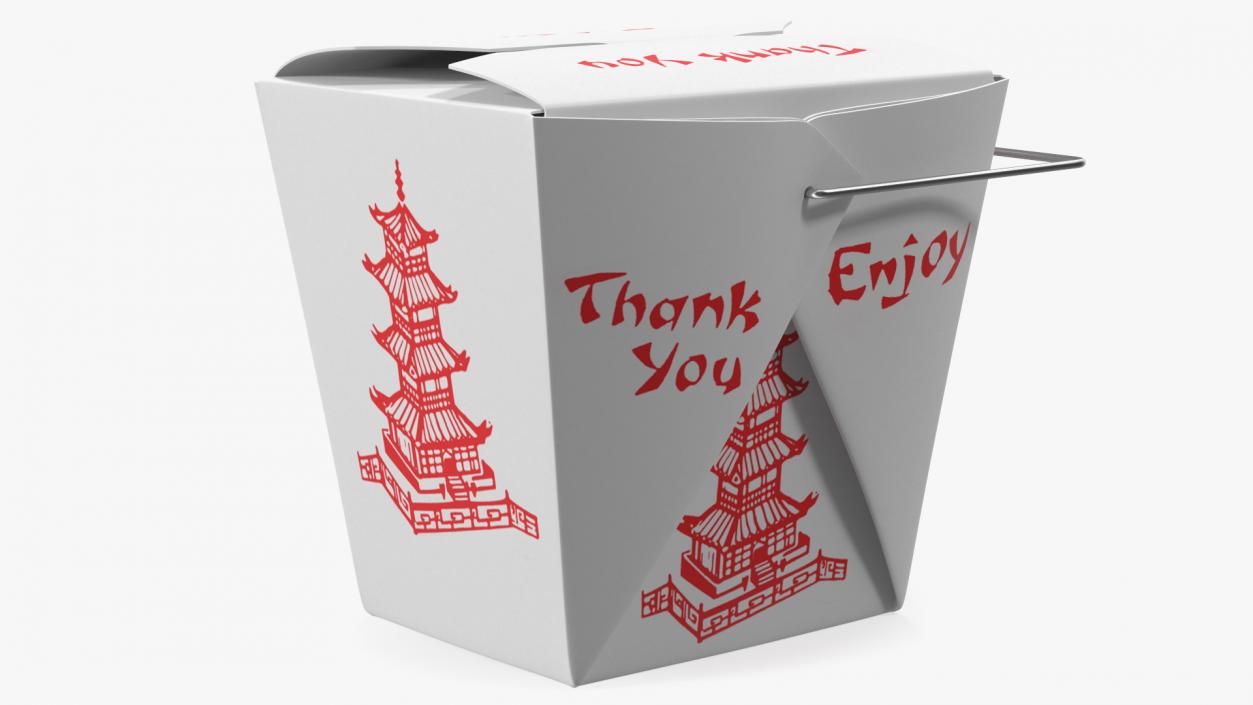 3D Chinese Restaurant Takeout Box 32 Oz