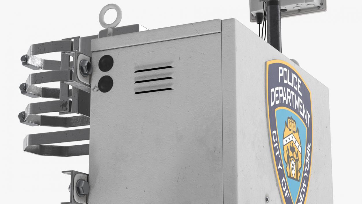 NYPD Street CCTV Surveillance Cameras 3D