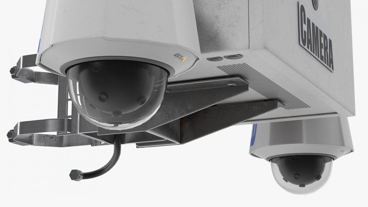 NYPD Street CCTV Surveillance Cameras 3D