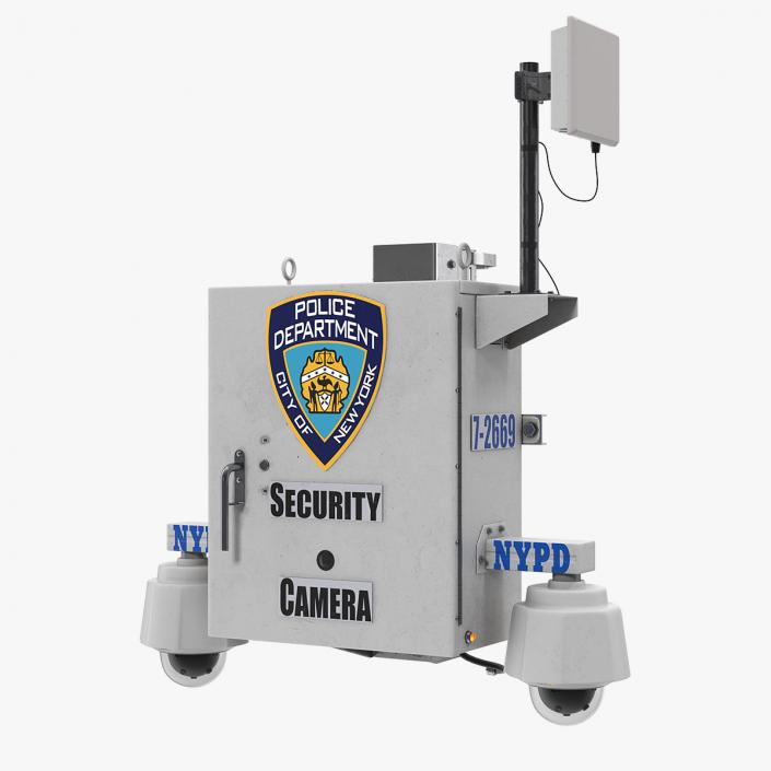 NYPD Street CCTV Surveillance Cameras 3D