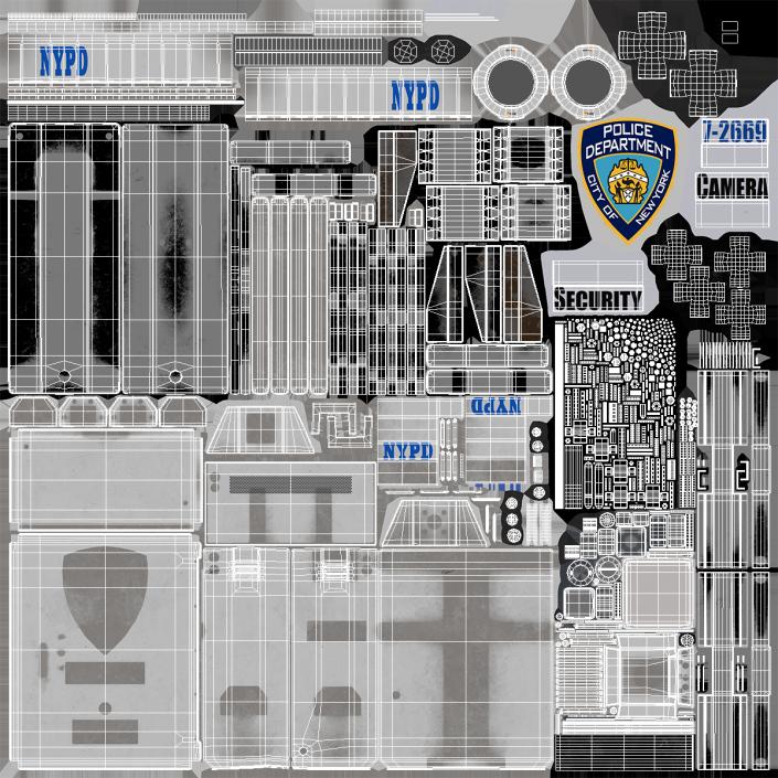 NYPD Street CCTV Surveillance Cameras 3D