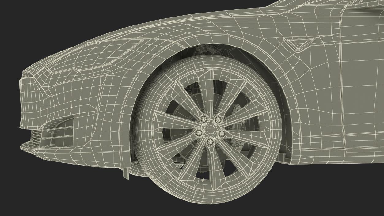 Tesla Model S Simple Interior 3D model