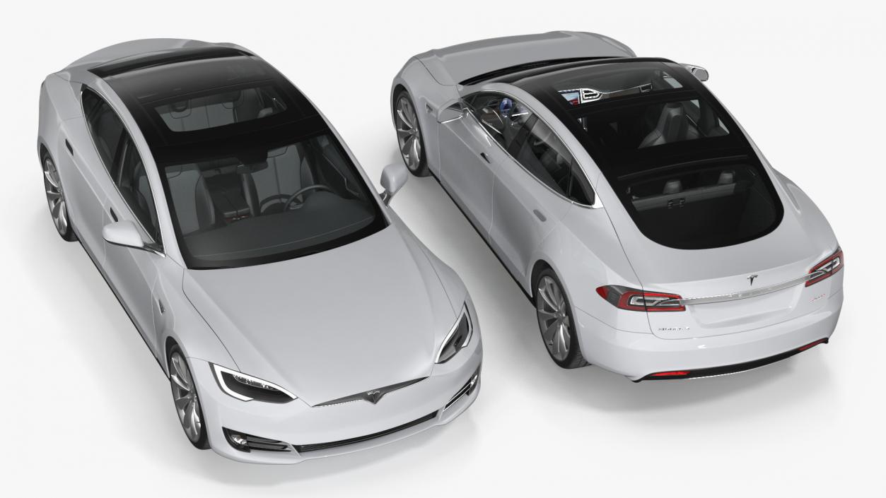 Tesla Model S Simple Interior 3D model