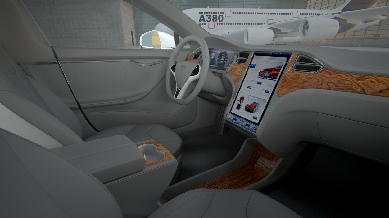 Tesla Model S Simple Interior 3D model