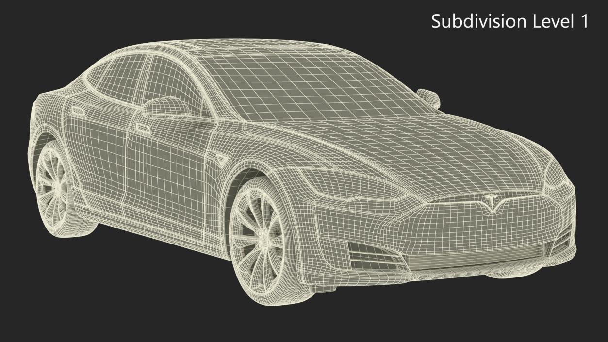 Tesla Model S Simple Interior 3D model