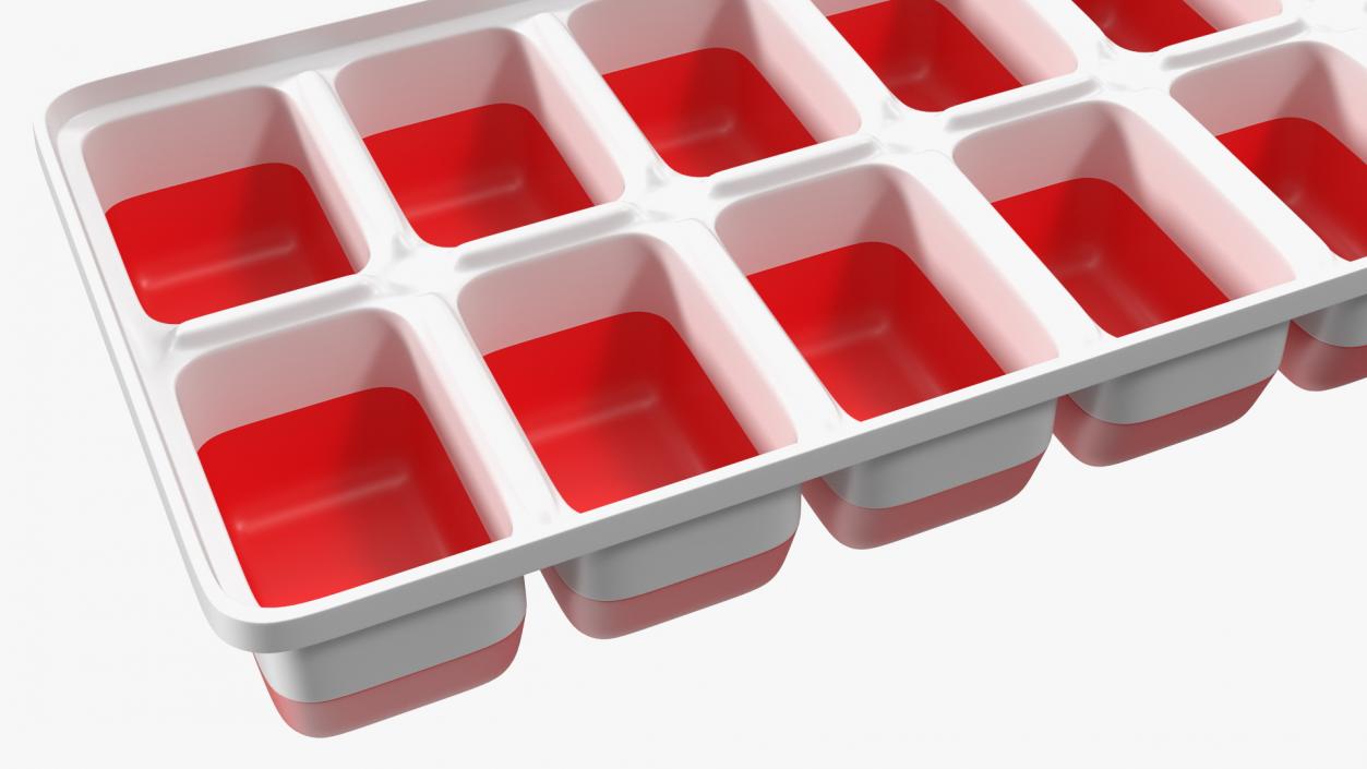 3D Silicone Ice Tray Red