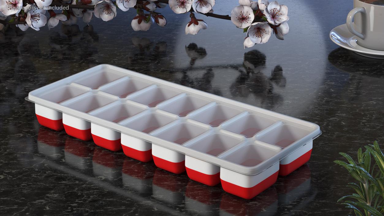 3D Silicone Ice Tray Red