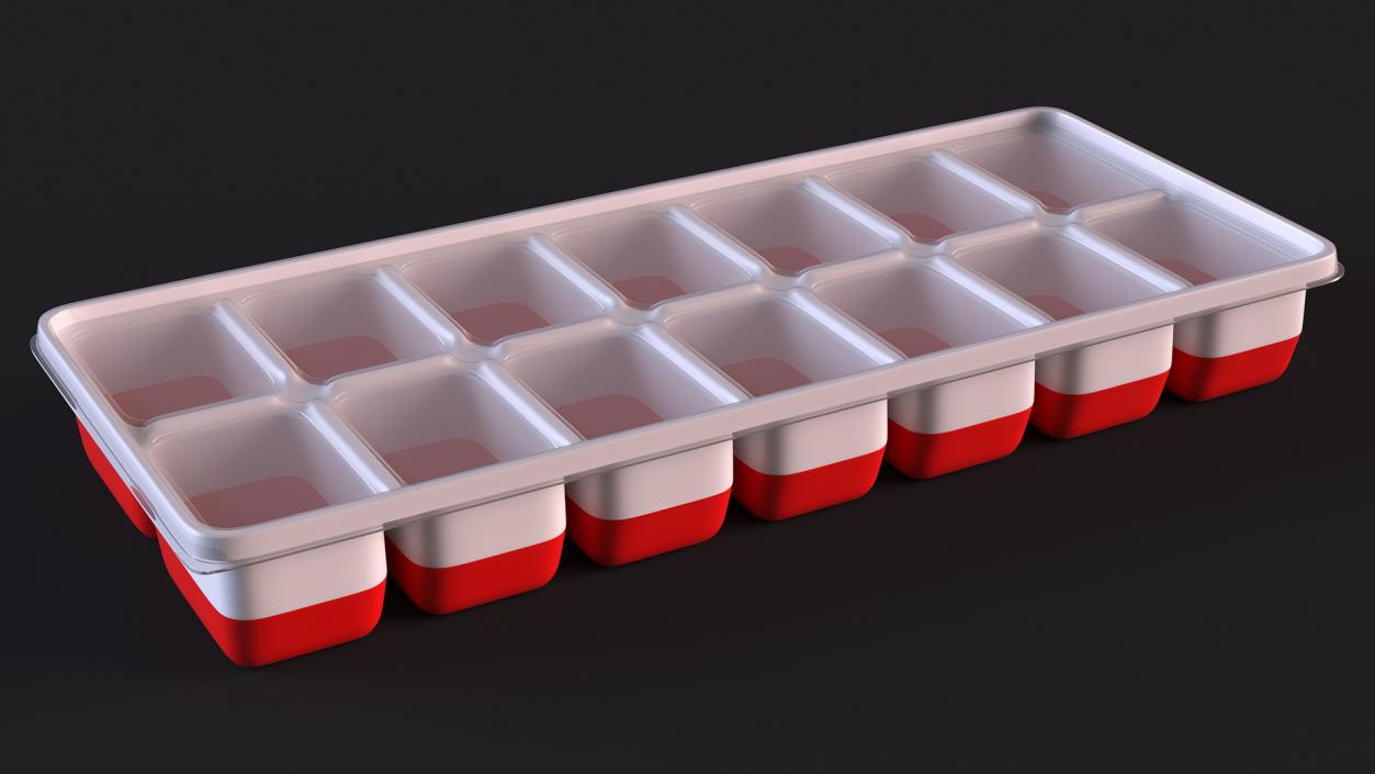 3D Silicone Ice Tray Red