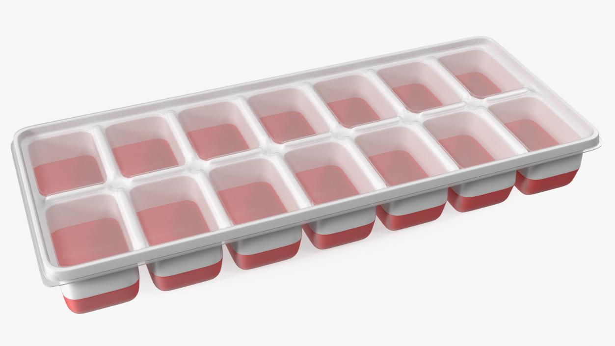 3D Silicone Ice Tray Red