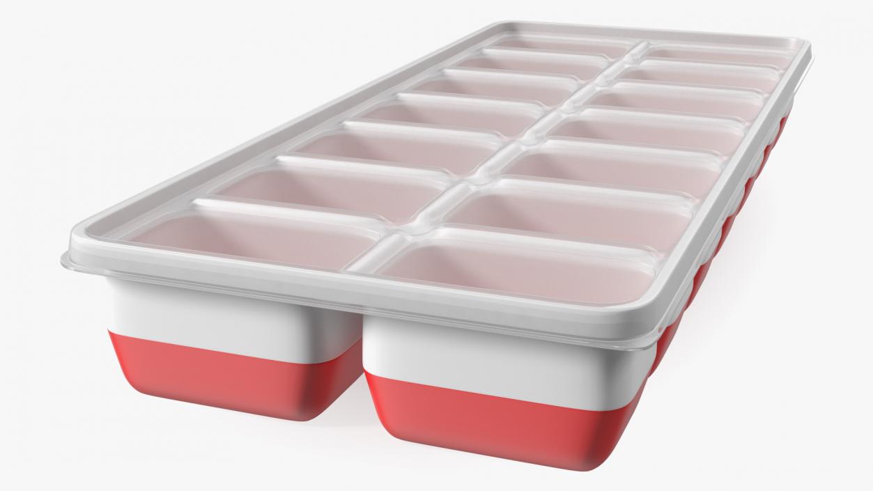 3D Silicone Ice Tray Red