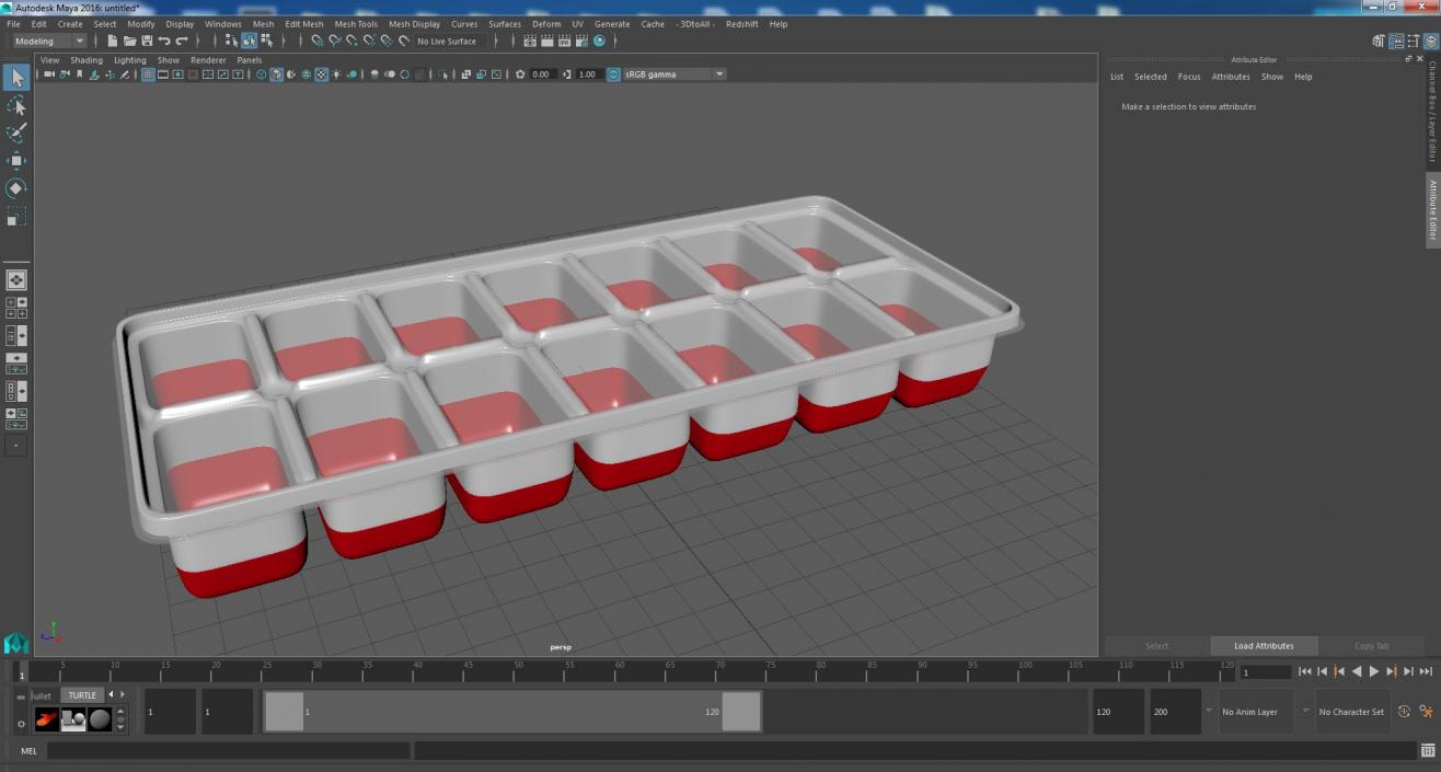 3D Silicone Ice Tray Red