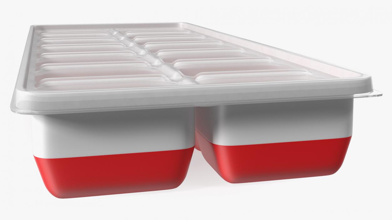 3D Silicone Ice Tray Red