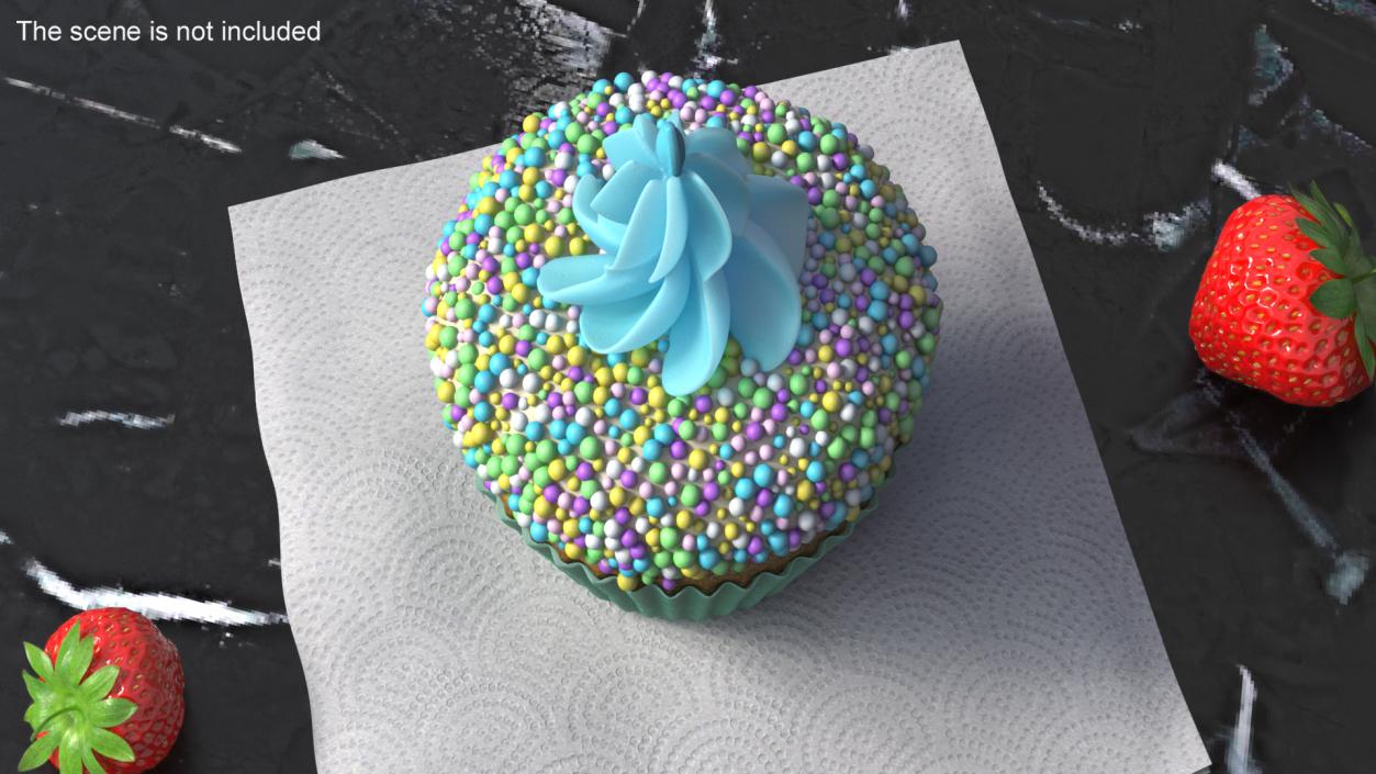 3D Cream Cupcake model