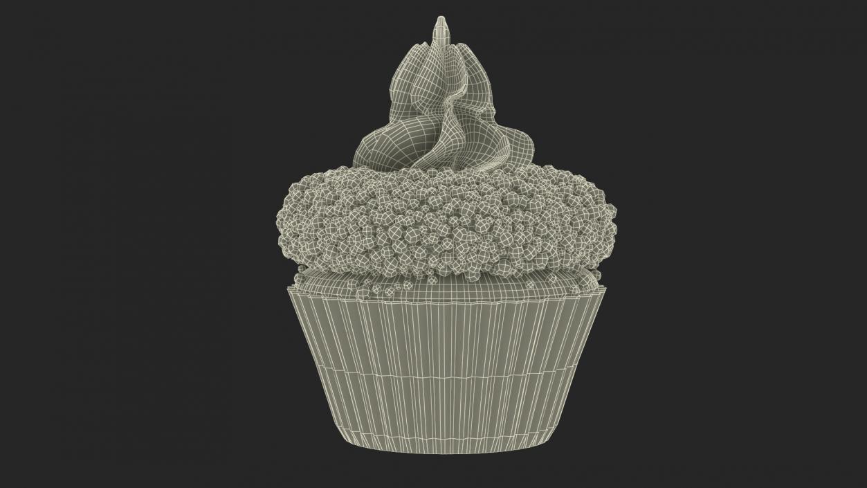 3D Cream Cupcake model