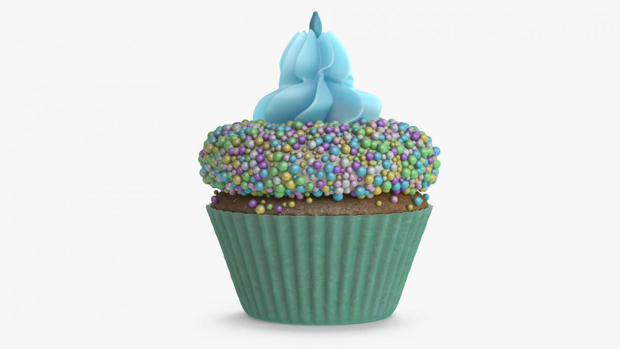 3D Cream Cupcake model