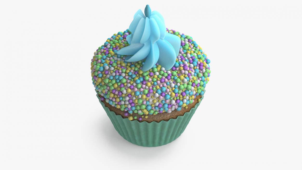 3D Cream Cupcake model