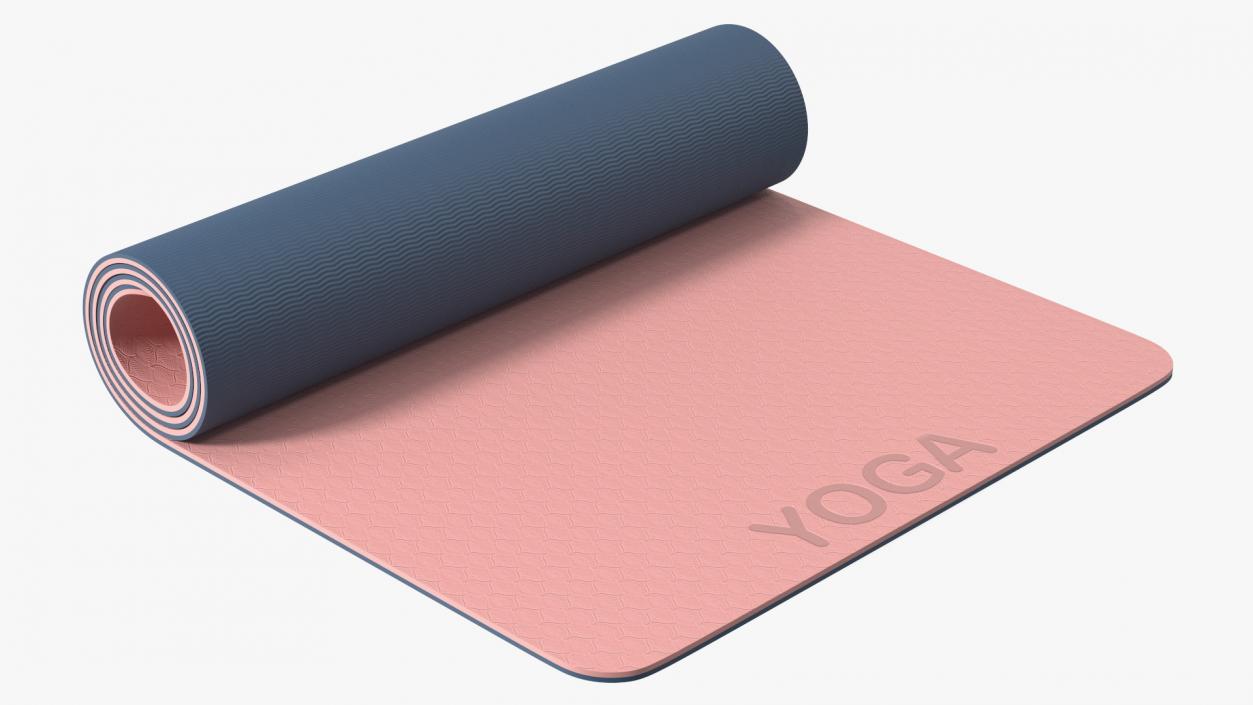 3D model Yoga Mat Rolled Pink