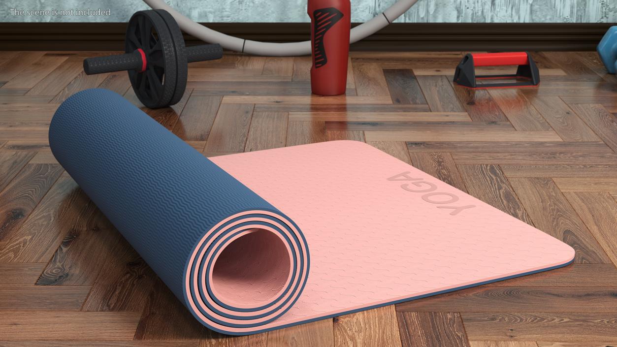 3D model Yoga Mat Rolled Pink