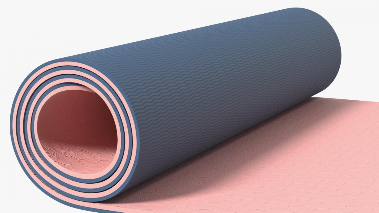 3D model Yoga Mat Rolled Pink