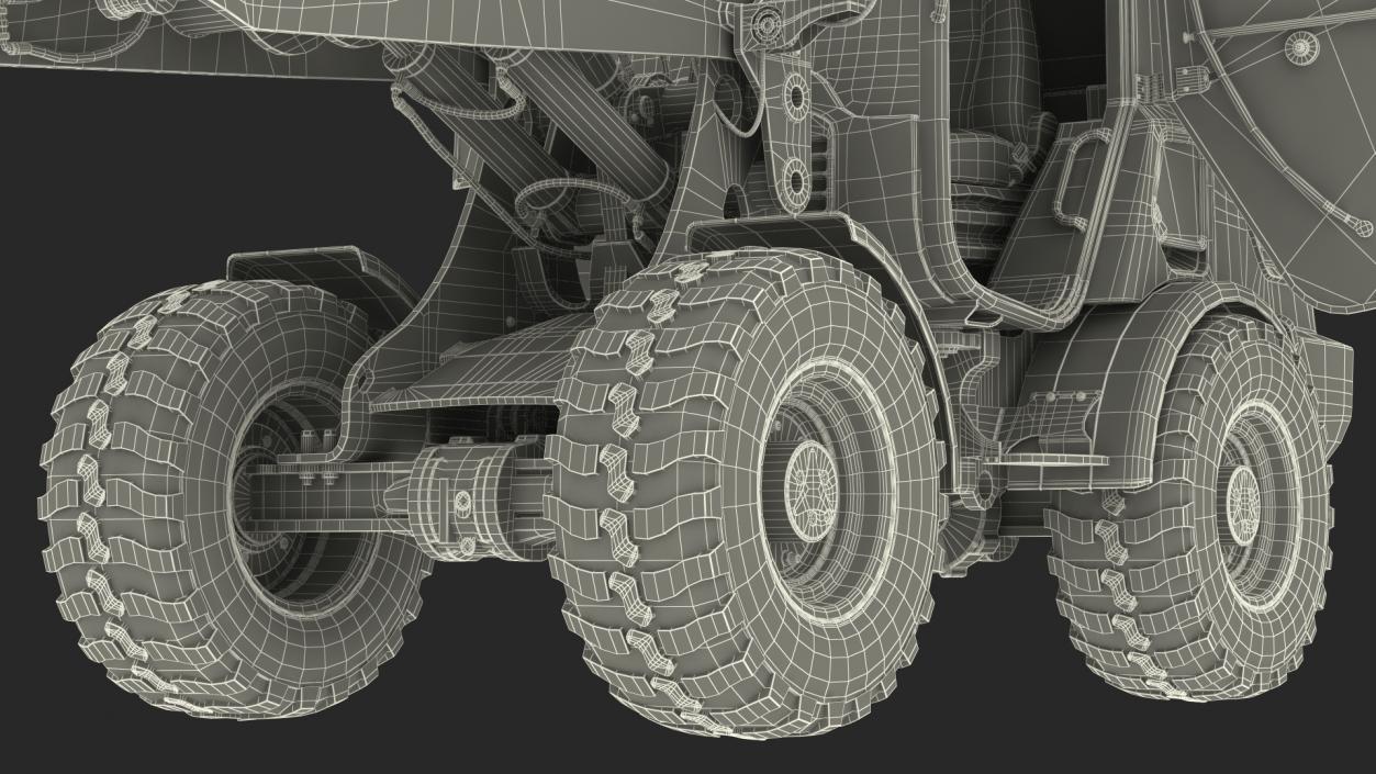 Electric Loader with Pallet Fork Rigged 3D model