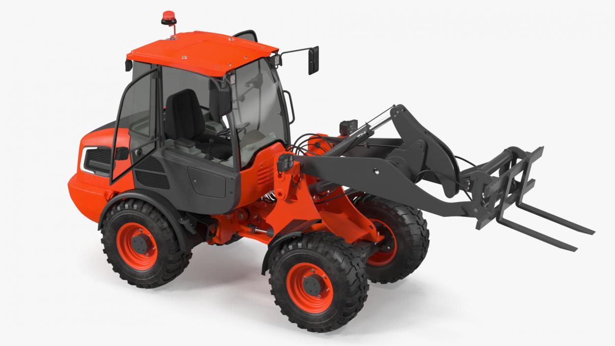 Electric Loader with Pallet Fork Rigged 3D model