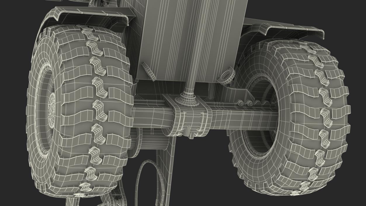 Electric Loader with Pallet Fork Rigged 3D model