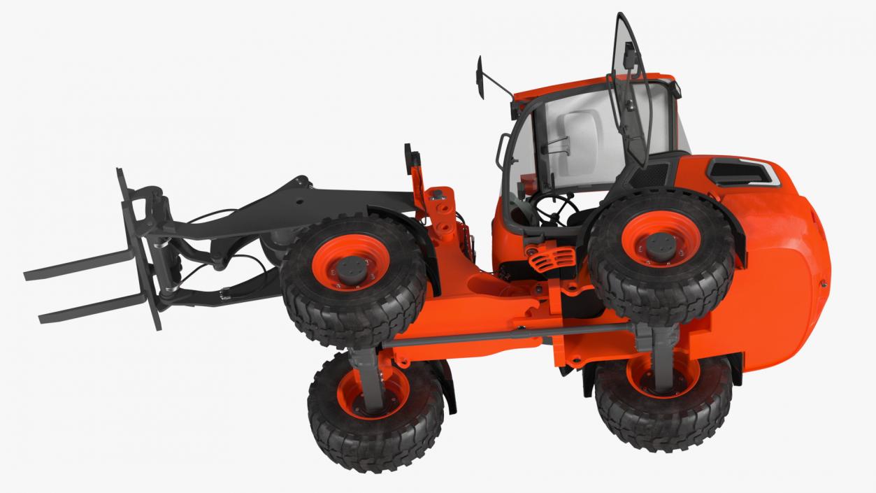 Electric Loader with Pallet Fork Rigged 3D model