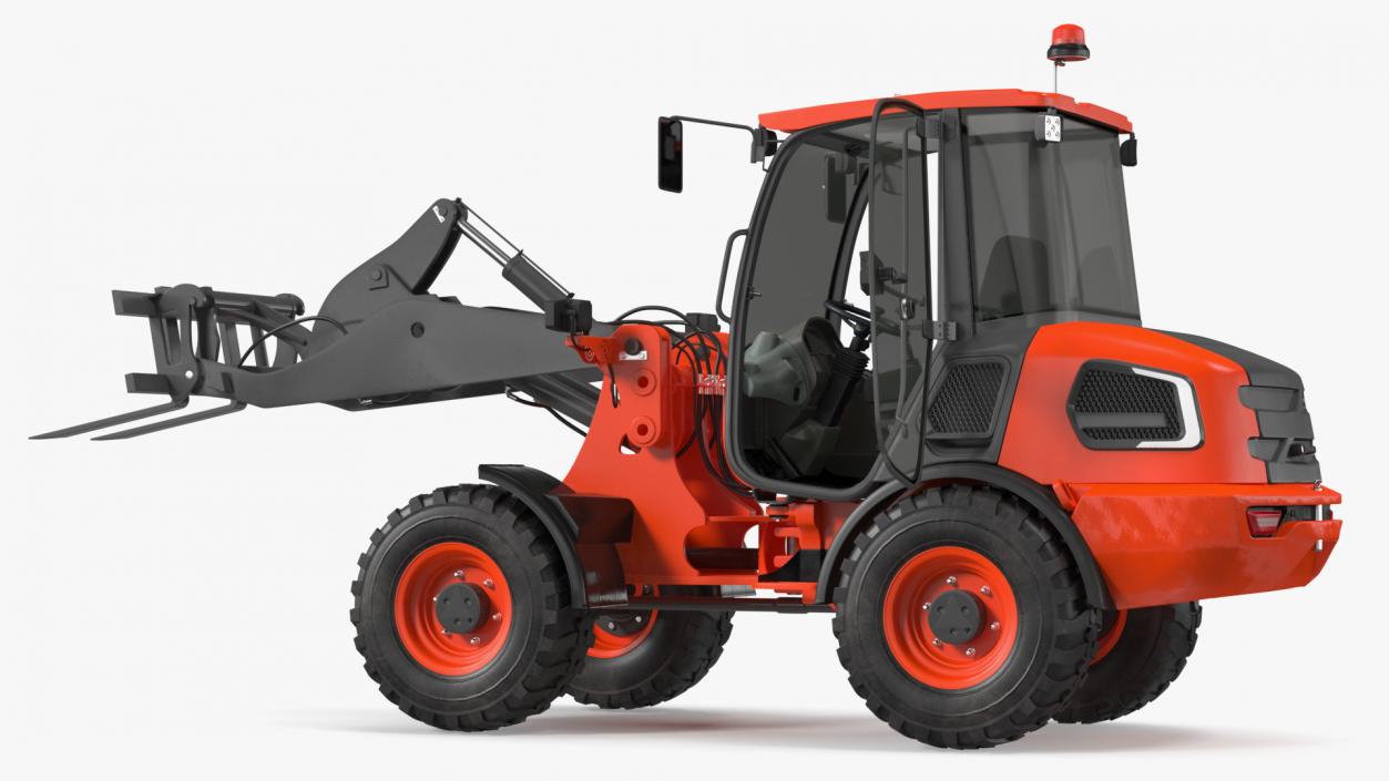 Electric Loader with Pallet Fork Rigged 3D model