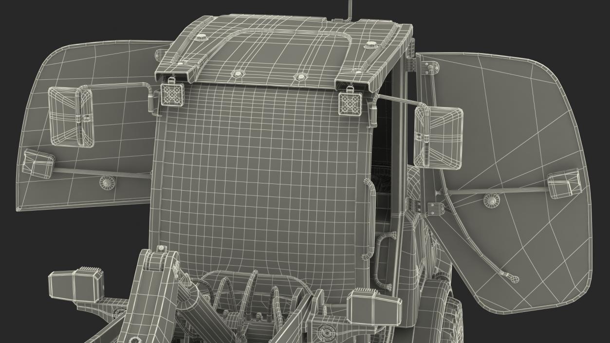 Electric Loader with Pallet Fork Rigged 3D model