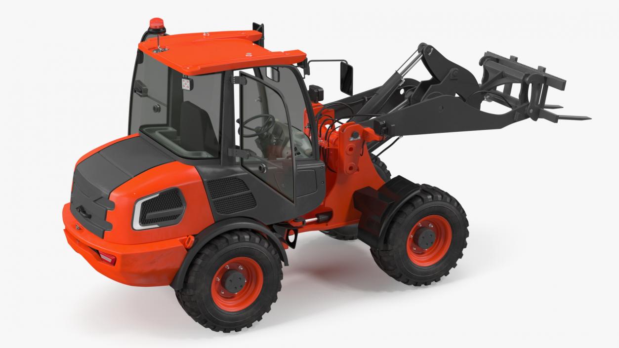 Electric Loader with Pallet Fork Rigged 3D model