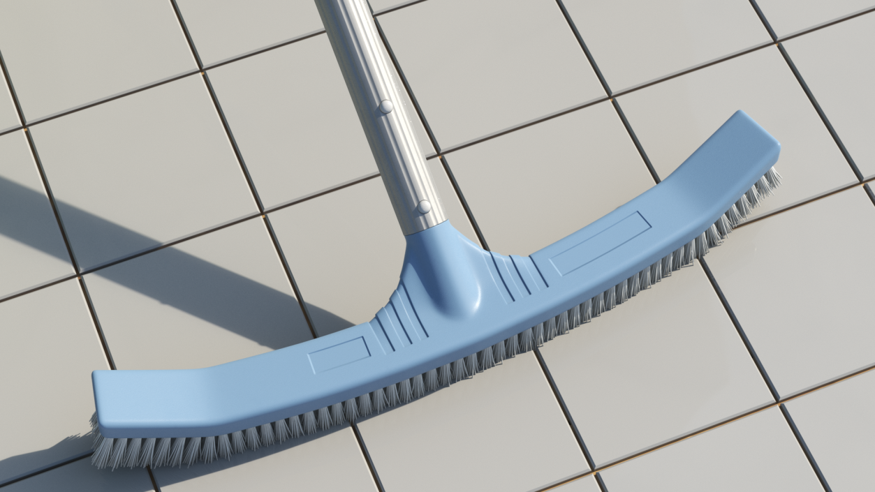 3D Pool Bottom Cleaning Brush with Handle model